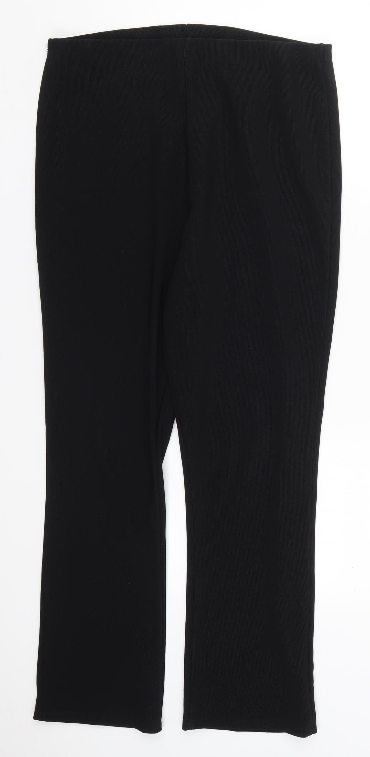 Womens UK Size 12 Preworn Regular Fit  Black Trousers