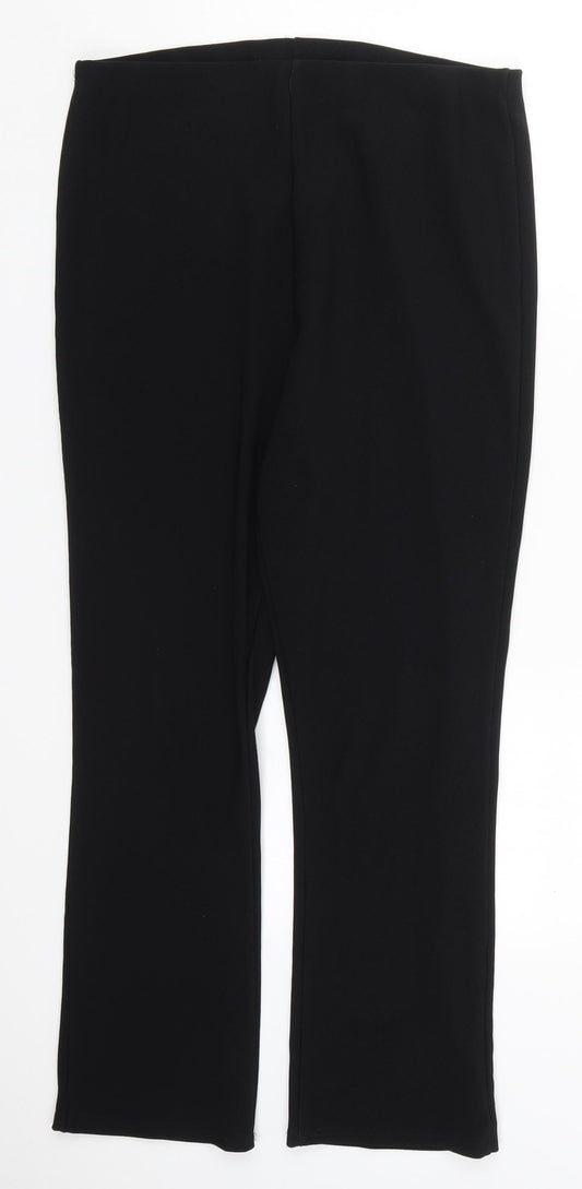 Womens UK Size 12 Preworn Regular Fit  Black Trousers