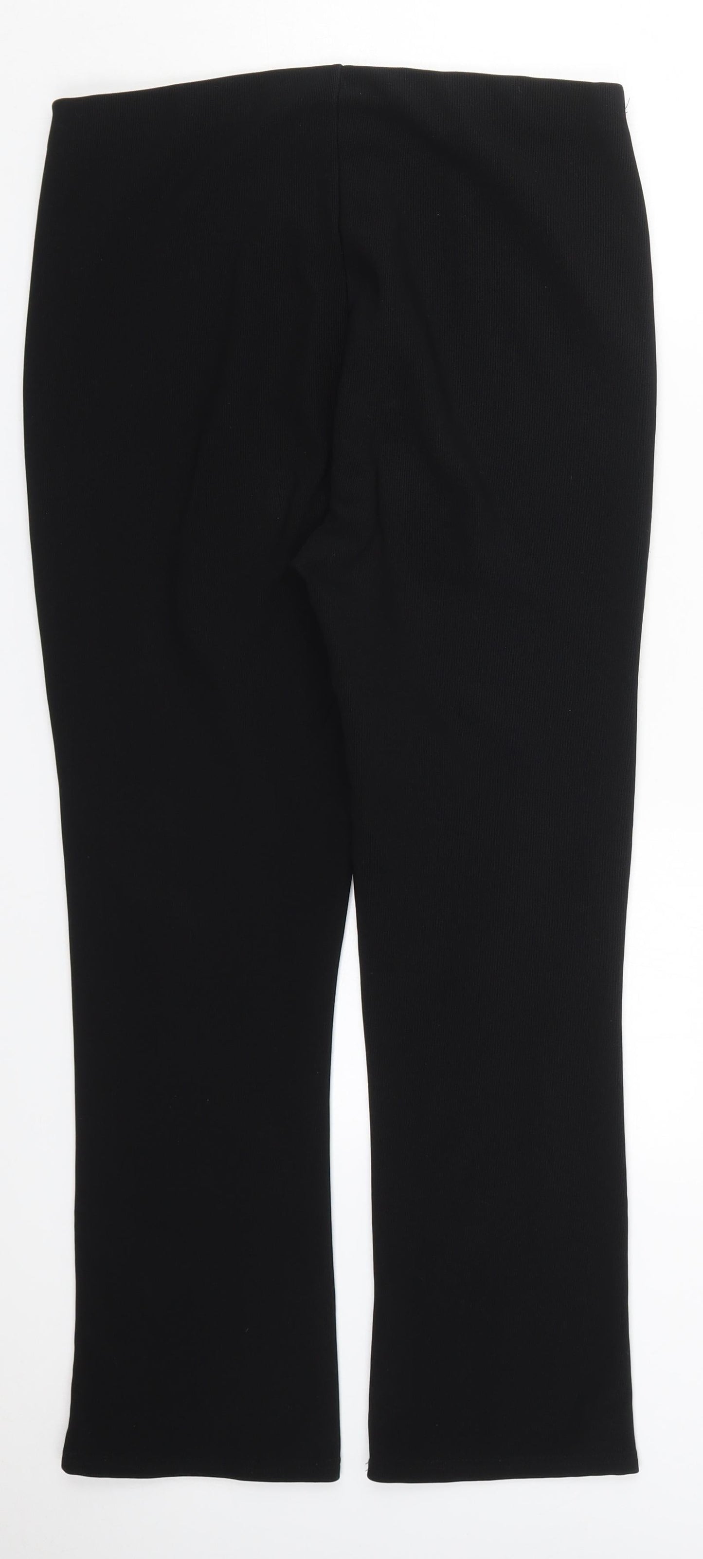 Womens UK Size 12 Preworn Regular Fit  Black Trousers