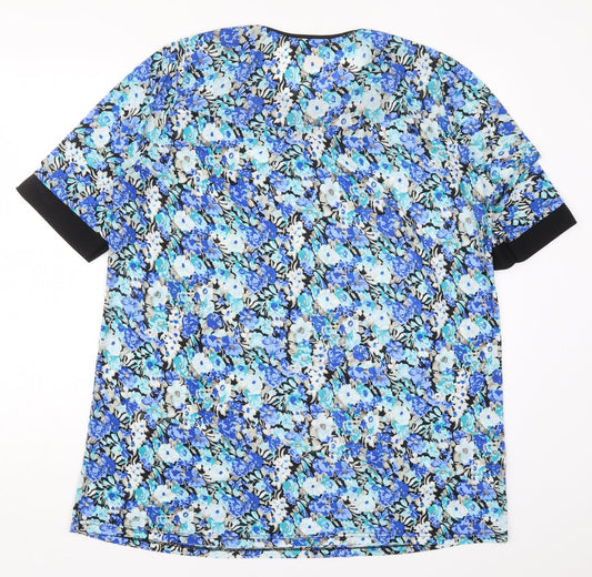 Womens UK Size XL Cecilia Blue Basic T-Shirt