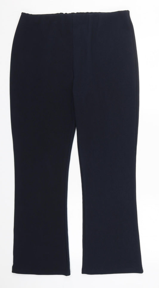 Womens UK Size 18 Preworn Regular Fit  Blue Trousers
