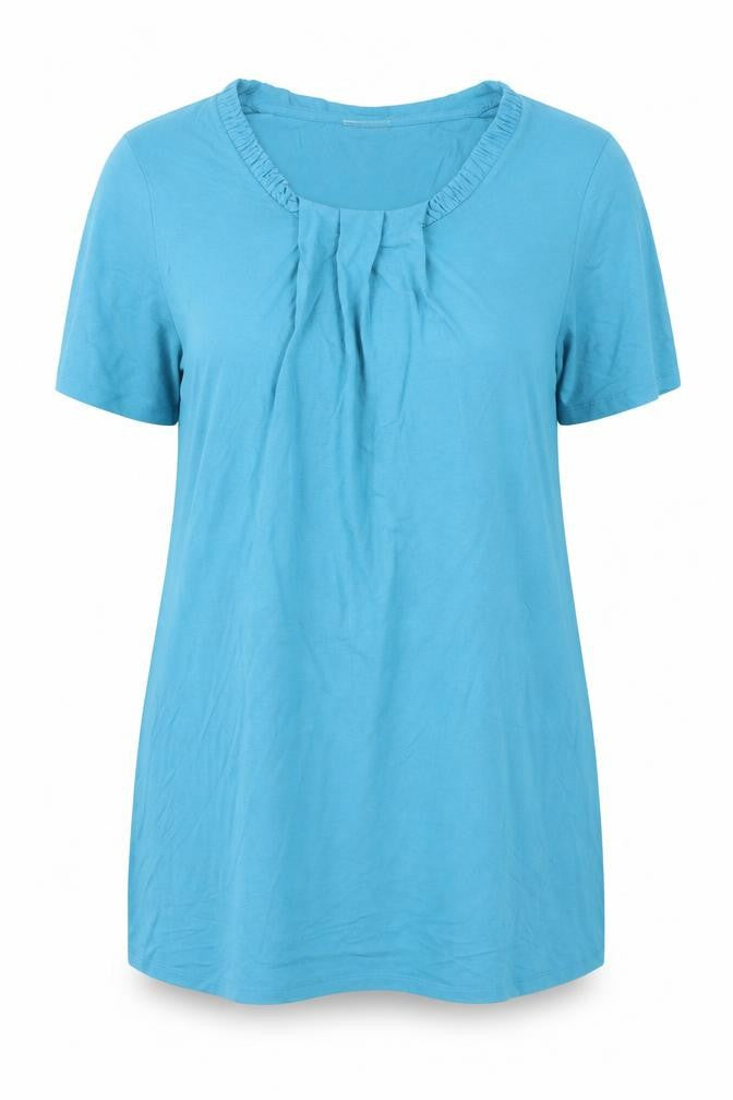 Womens UK Size 14 Damart Blue Basic T-Shirt