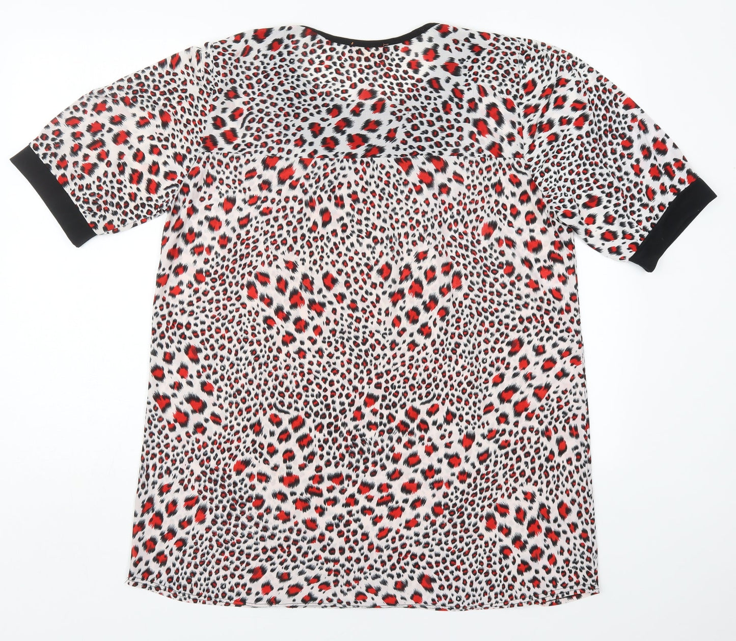 Womens UK Size M Cecilia Red Basic T-Shirt