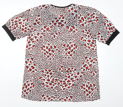 Womens UK Size M Cecilia Red Basic T-Shirt