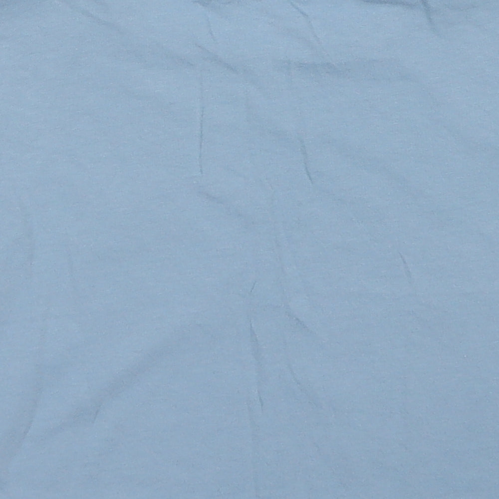 915 Generation Girls Blue  Cotton Cropped T-Shirt Size 10-11 Years Crew Neck