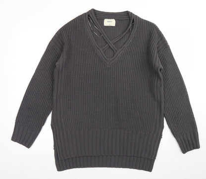 Womens UK Size M Papaya Grey Pullover Jumper