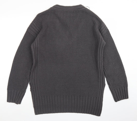 Womens UK Size M Papaya Grey Pullover Jumper
