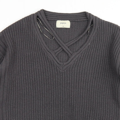 Womens UK Size M Papaya Grey Pullover Jumper