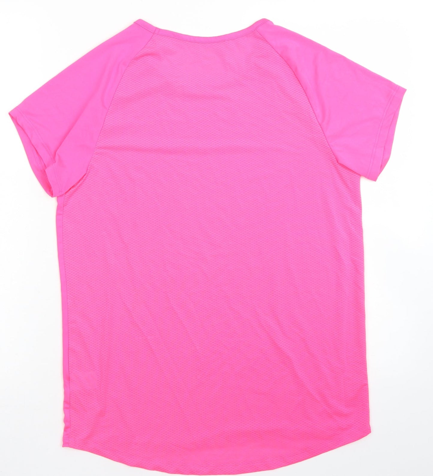 Studio Womens Pink  Polyester Basic T-Shirt Size 8 Crew Neck