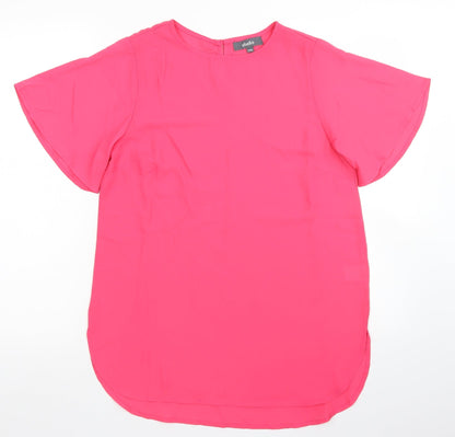 Womens UK Size 8 Studio Pink Basic Blouse