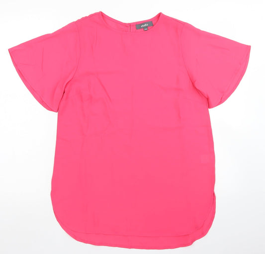 Womens UK Size 8 Studio Pink Basic Blouse
