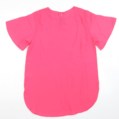 Womens UK Size 8 Studio Pink Basic Blouse