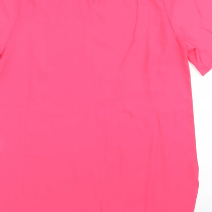 Womens UK Size 8 Studio Pink Basic Blouse