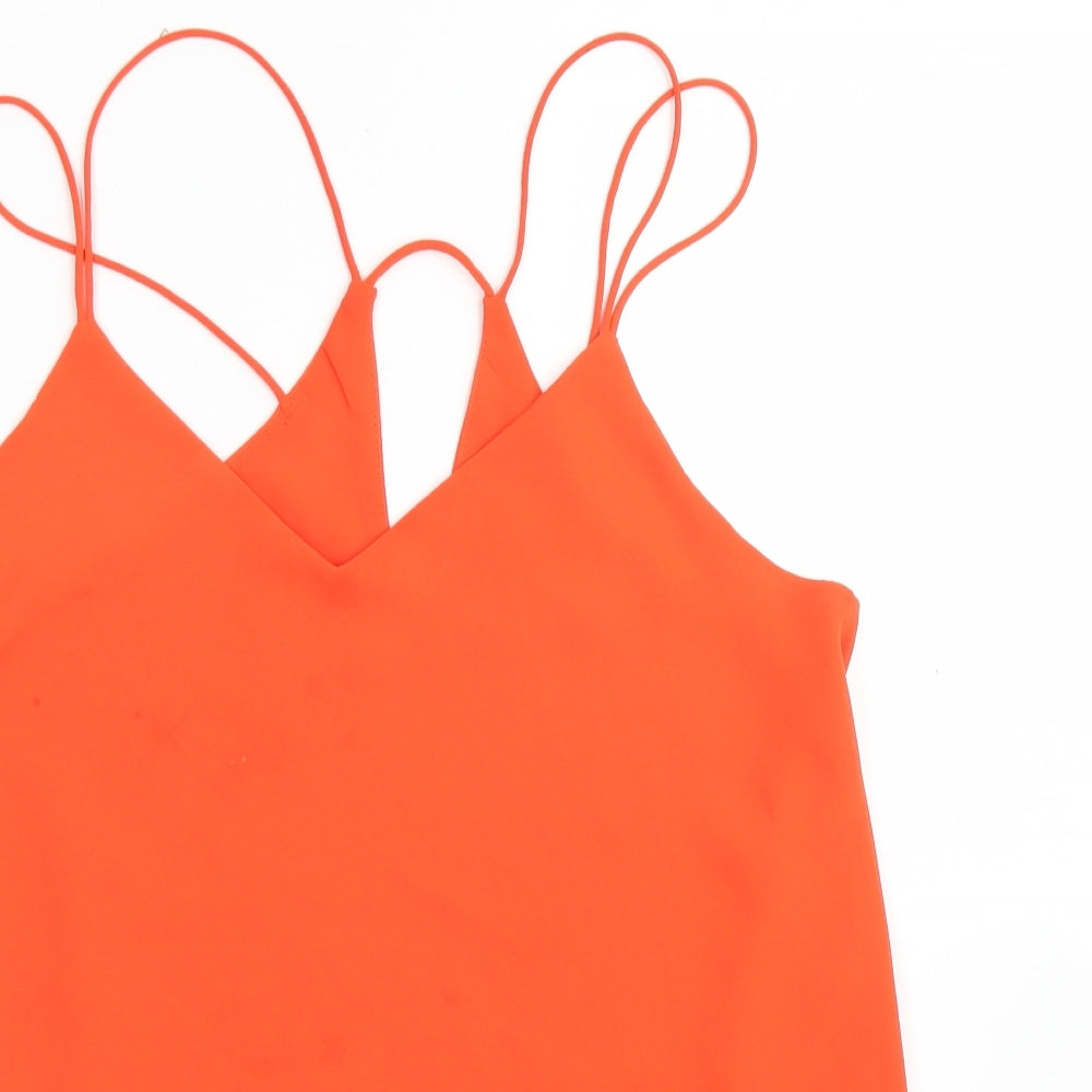 Womens UK Size 8 New Look Orange Camisole Blouse