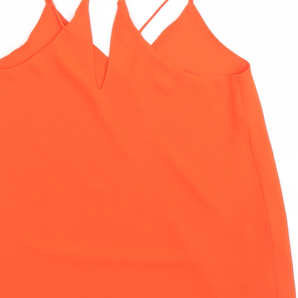Womens UK Size 8 New Look Orange Camisole Blouse