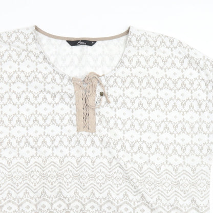 Womens UK Size 20 BM casual Beige Basic T-Shirt