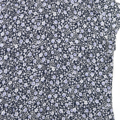 Womens UK Size 18 Anne Brooks Blue Basic Button-Up