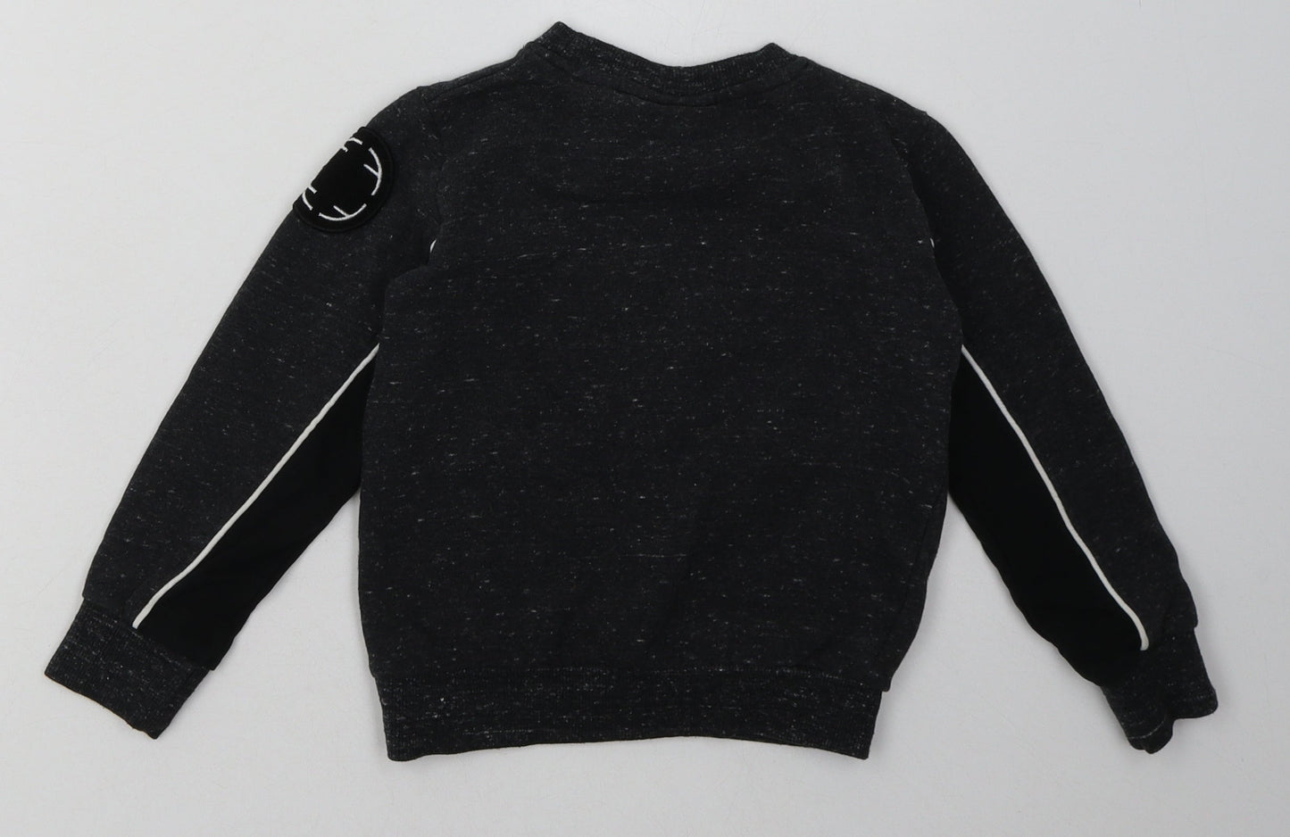 fabric flavours Boys Grey Geometric Cotton Pullover Sweatshirt Size 3-4 Years  Pullover - Iron Man