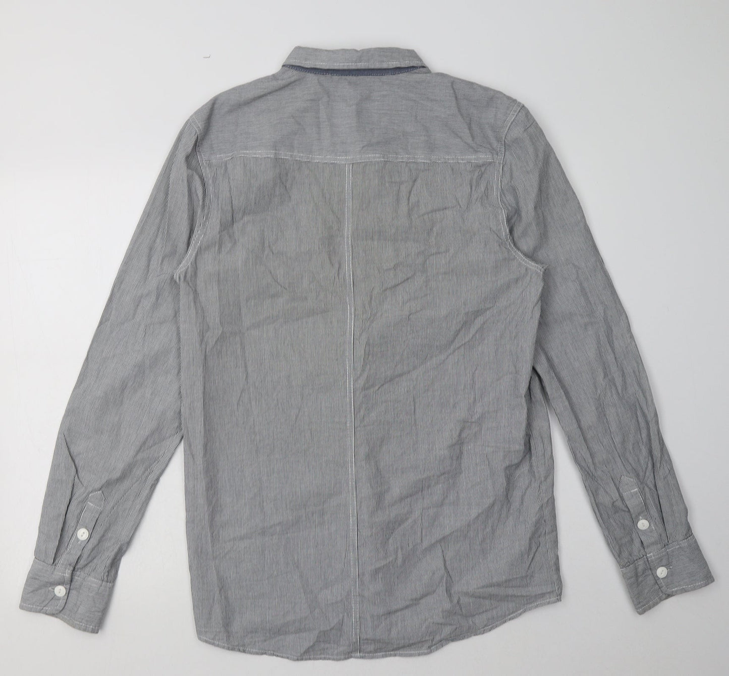 Mens UK Size M bellfields Blue  Button-Up Long Sleeve Casual Shirt