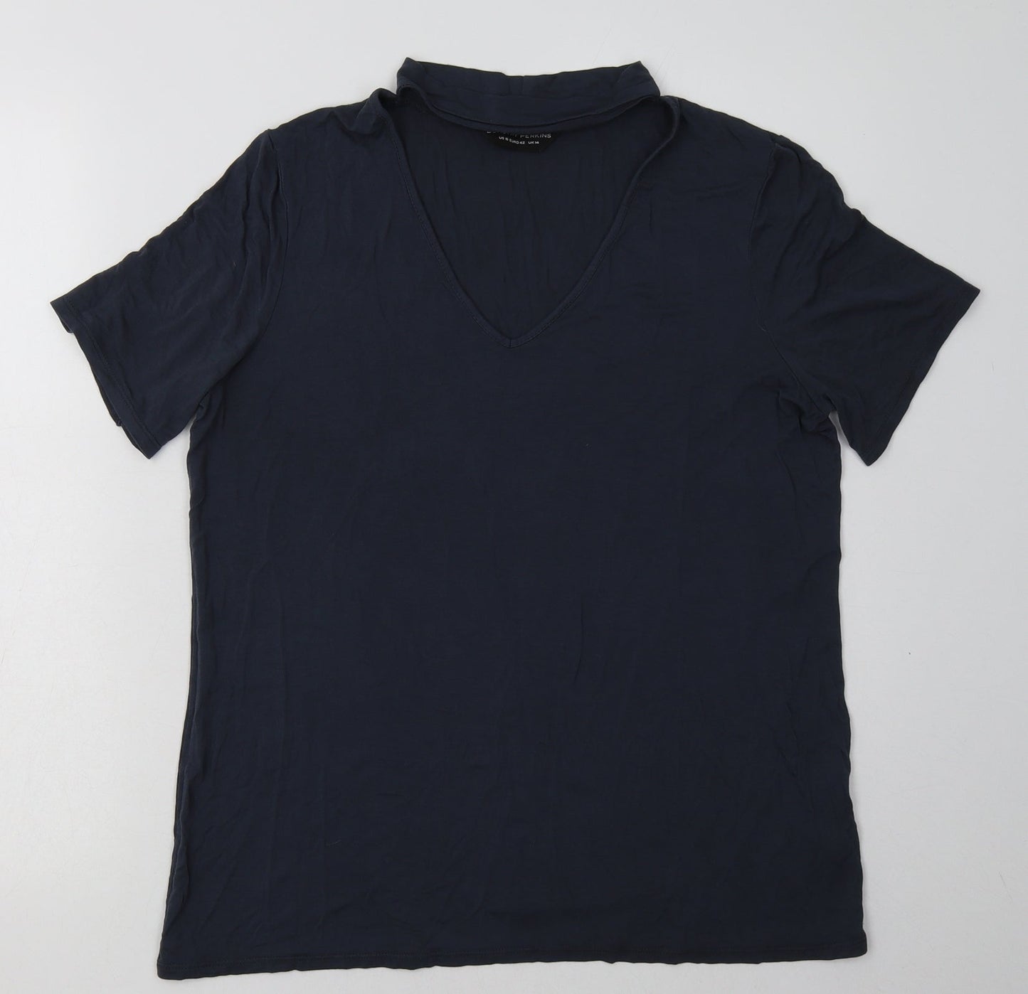 Womens UK Size 14 Dorothy Perkins Blue Basic T-Shirt