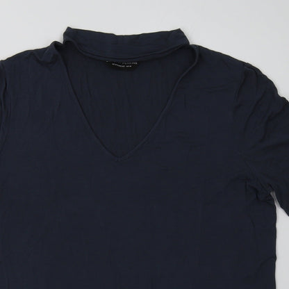 Womens UK Size 14 Dorothy Perkins Blue Basic T-Shirt