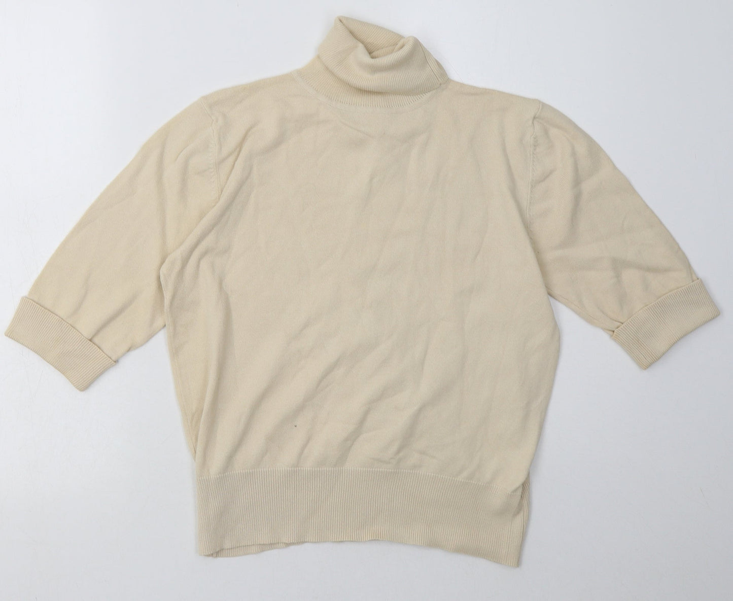Berkertex Womens Beige  Cotton Pullover Sweatshirt Size 14  Pullover