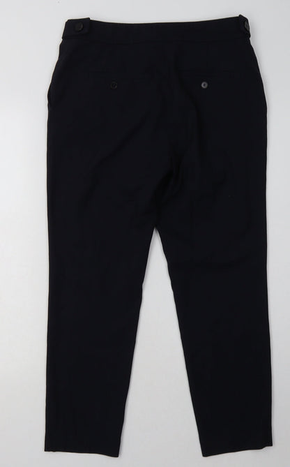 NEXT Womens Blue  Polyester Trousers  Size 10 L28 in Regular Hook & Eye