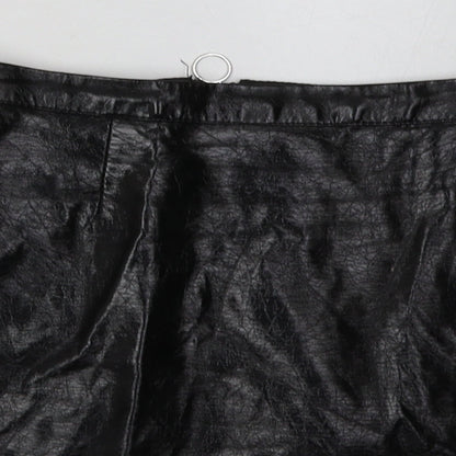 Primark Womens Black  Polyurethane A-Line Skirt Size 10   Zip