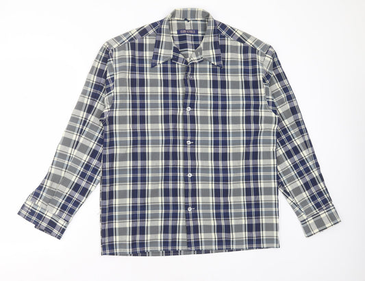 Mens UK Size M Island Republic Blue  Button-Up Long Sleeve Casual Shirt
