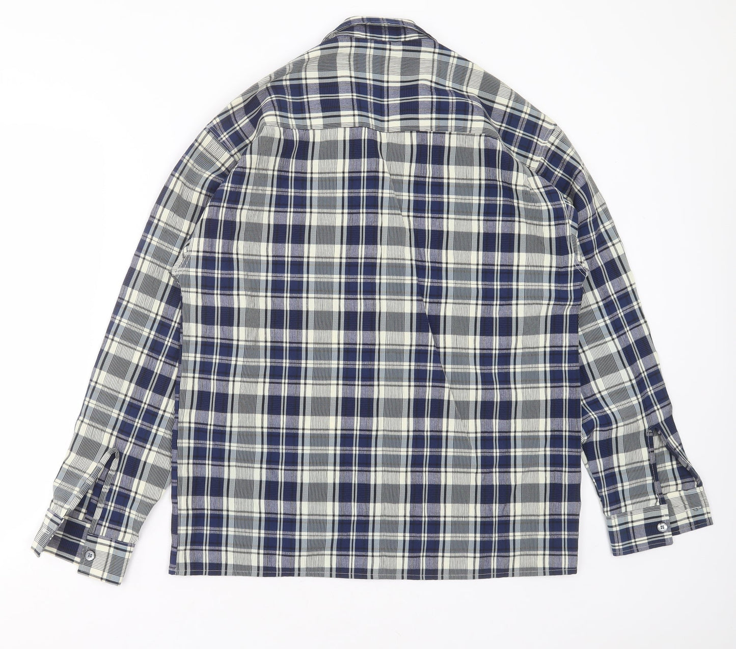 Mens UK Size M Island Republic Blue  Button-Up Long Sleeve Casual Shirt