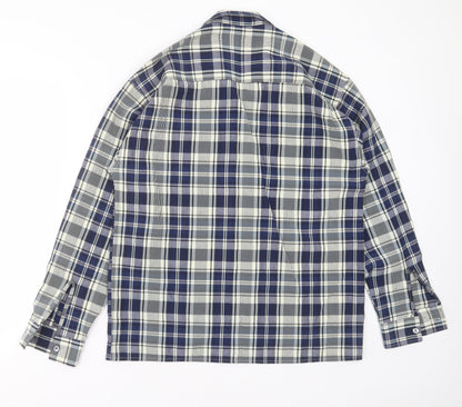 Mens UK Size M Island Republic Blue  Button-Up Long Sleeve Casual Shirt