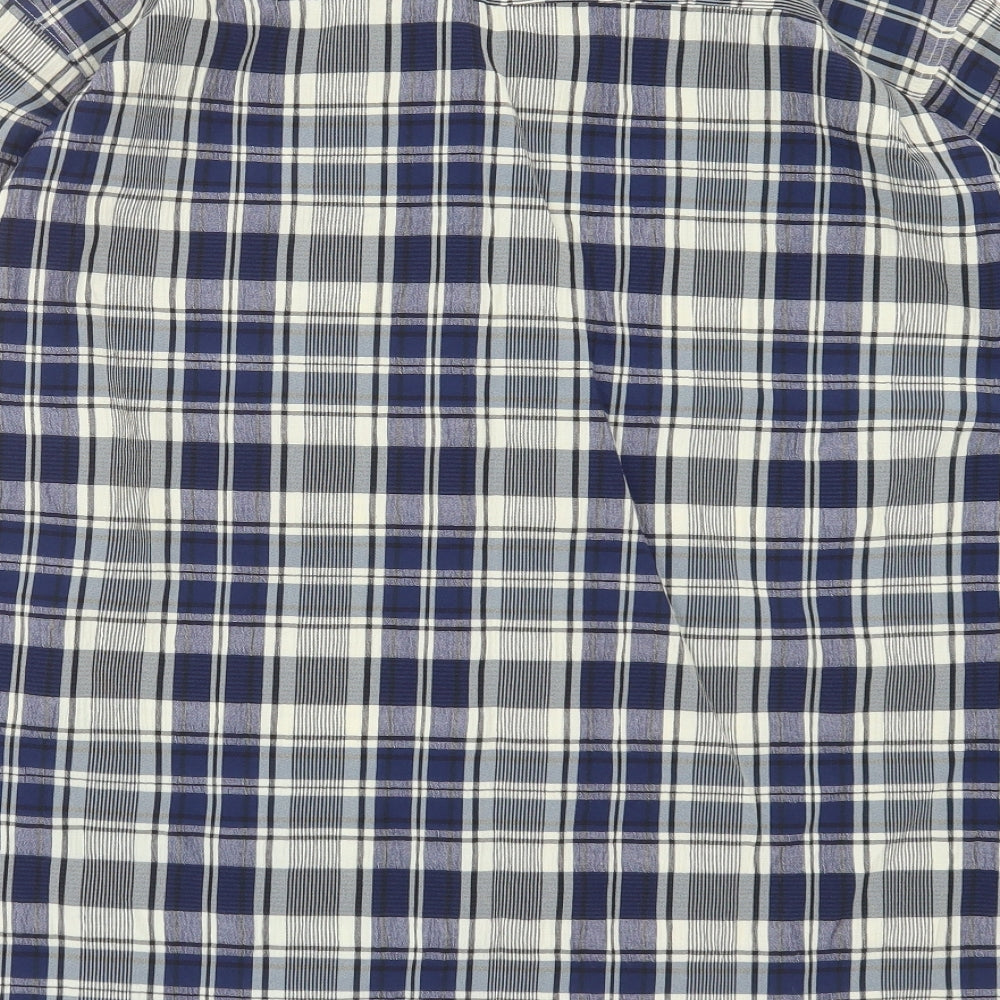 Mens UK Size M Island Republic Blue  Button-Up Long Sleeve Casual Shirt
