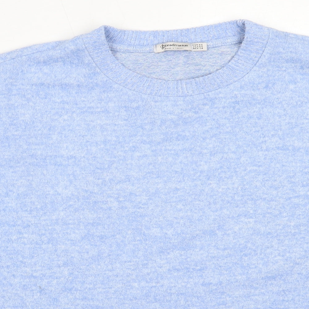 Womens UK Size XS Stradivarius Blue Pullover Jumper