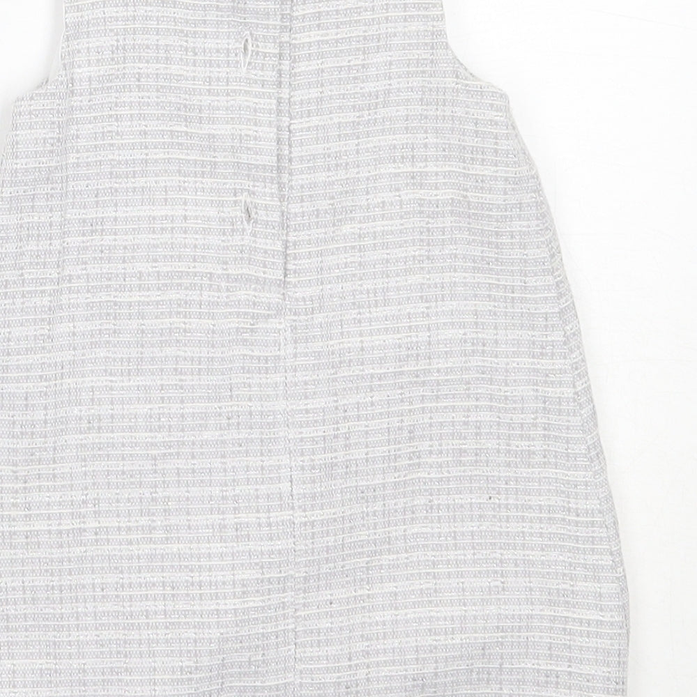 Mini Club Girls Grey  Cotton Shift  Size 3-6 Months  Round Neck