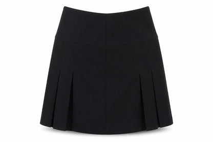 Front view of Monkhouse girls’ black polyester flare skirt, size L, regular