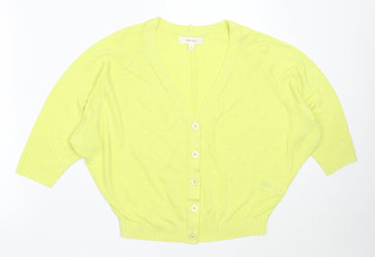 Womens UK Size M Per Una Green Cardigan Jumper