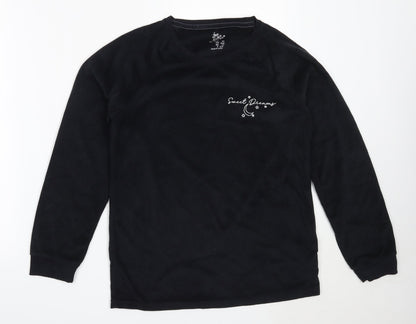 Primark Womens Black Solid Polyester Top Pyjama Top Size XS