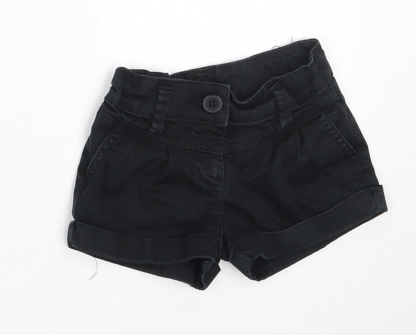 George Girls Black  Cotton Bermuda Shorts Size 4 Years  Regular