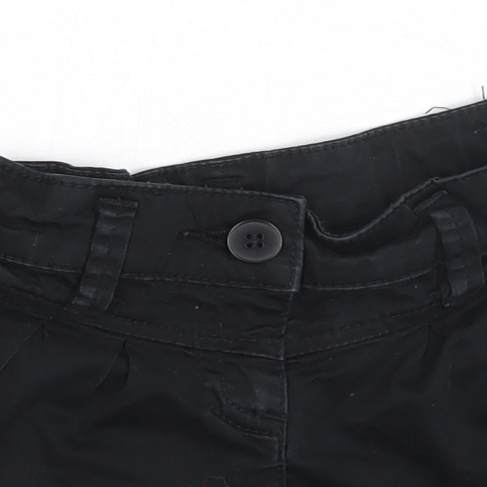 George Girls Black  Cotton Bermuda Shorts Size 4 Years  Regular