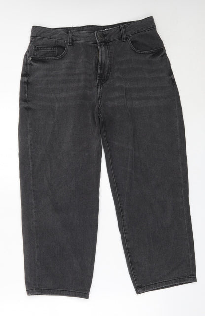 Noisy may Womens Black  Cotton Cropped Jeans Size 30 in L22.5 in Regular