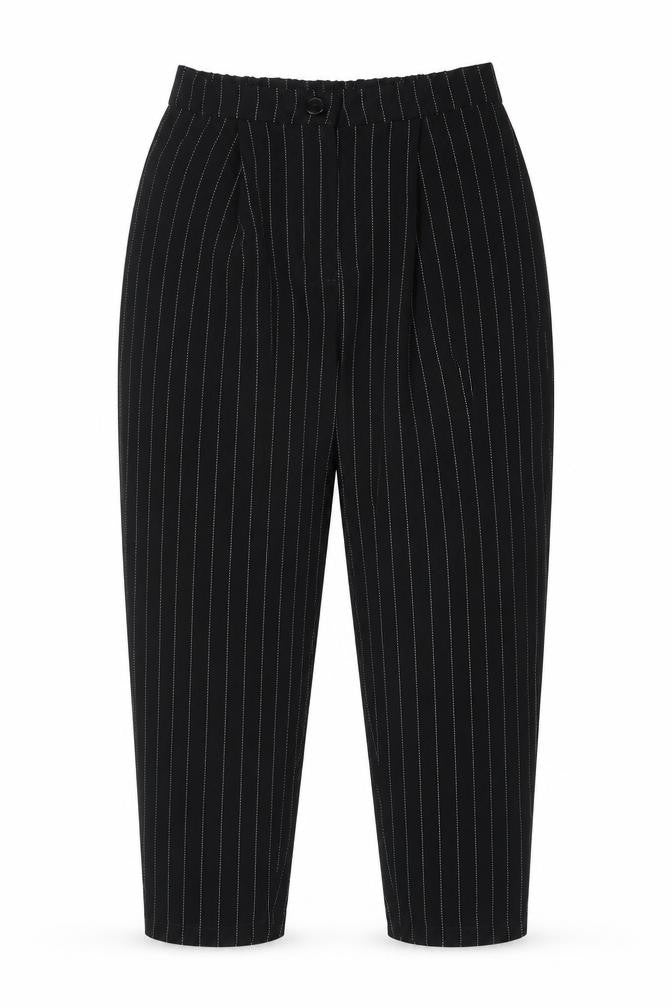 Womens UK Size 34 in H&M Regular Fit Capri Black Trousers