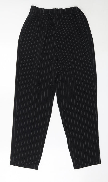 Womens UK Size 34 in H&M Regular Fit Capri Black Trousers