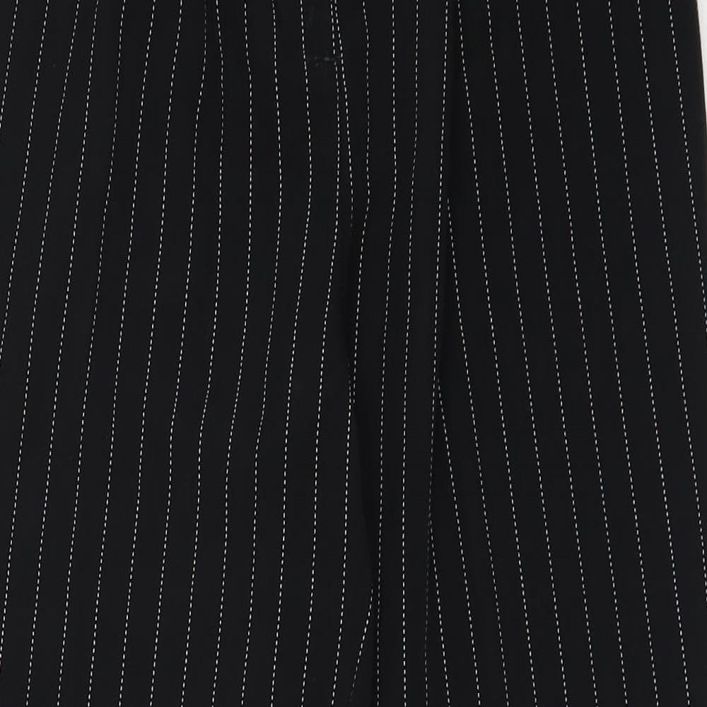 Womens UK Size 34 in H&M Regular Fit Capri Black Trousers