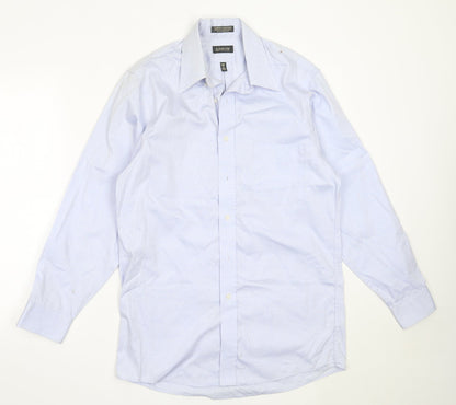 Arrow Mens Blue  Cotton  Button-Up Size 15 Collared