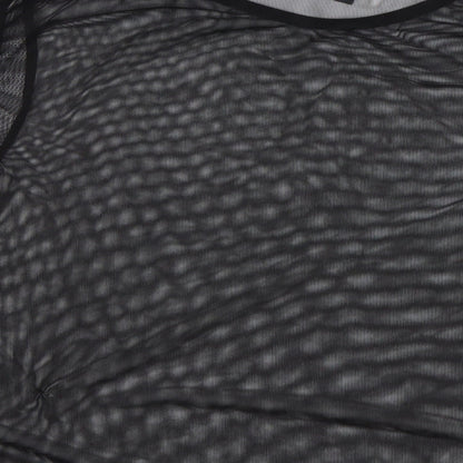 I SAW IT FIRST Womens Black  Viscose Basic Blouse Size 12 Round Neck