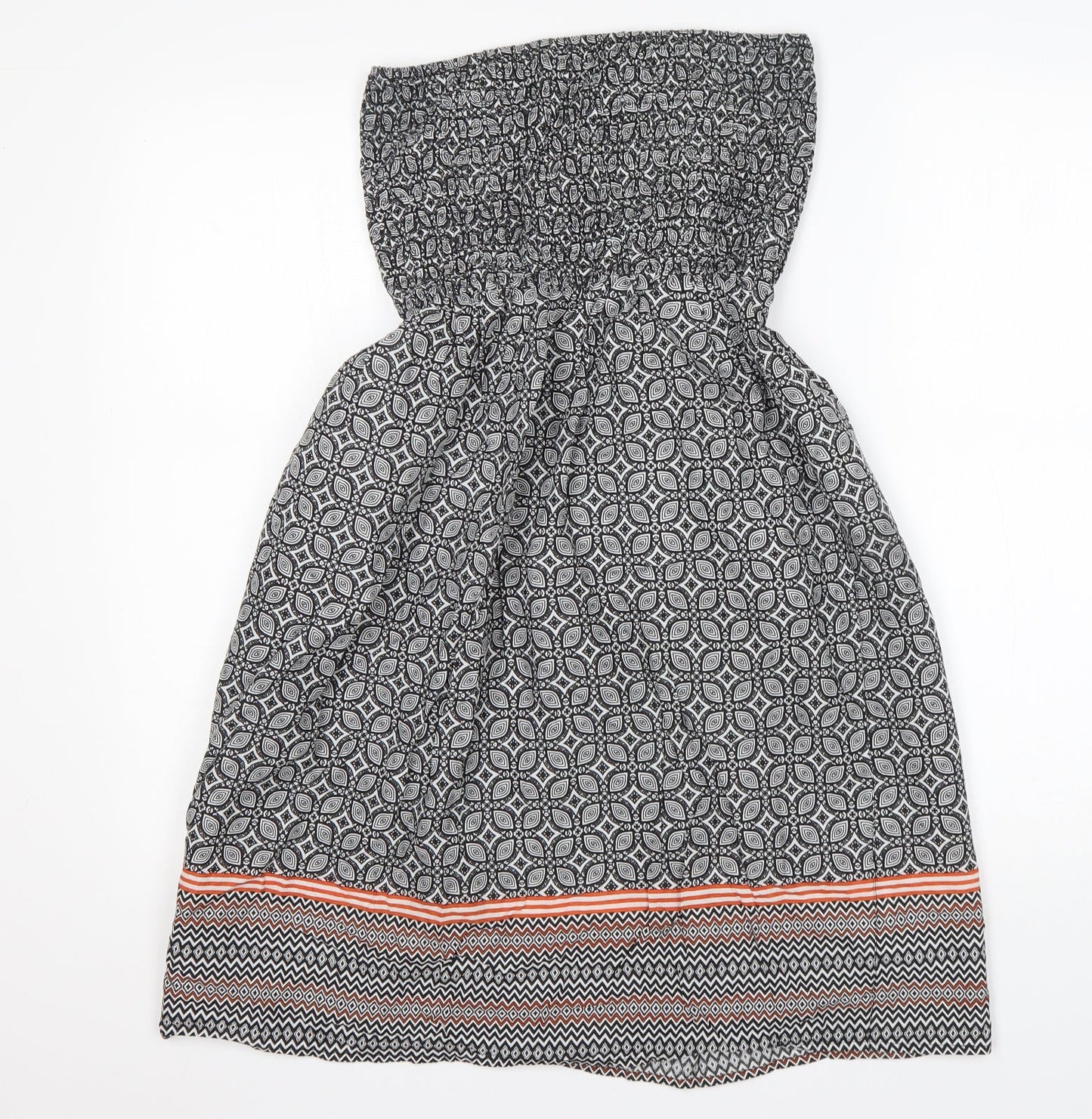 Atmosphere Womens Multicoloured Argyle/Diamond Cotton Fit & Flare  Size 10  Off the Shoulder