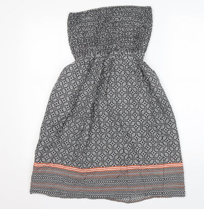 Atmosphere Womens Multicoloured Argyle/Diamond Cotton Fit & Flare  Size 10  Off the Shoulder