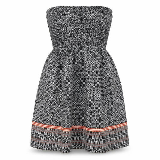 Front view of Atmosphere women’s multicoloured argyle/diamond cotton fit & flare, size UK 10, off the shoulder