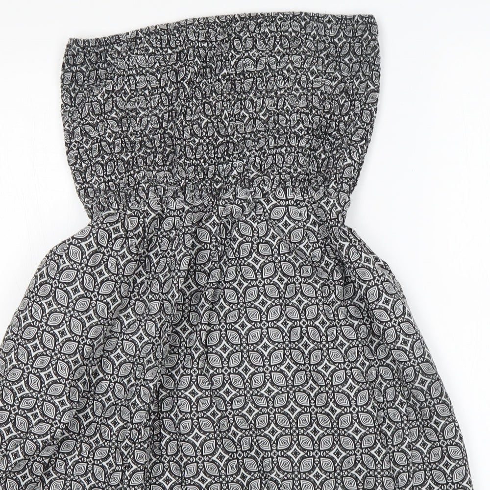 Atmosphere Womens Multicoloured Argyle/Diamond Cotton Fit & Flare  Size 10  Off the Shoulder