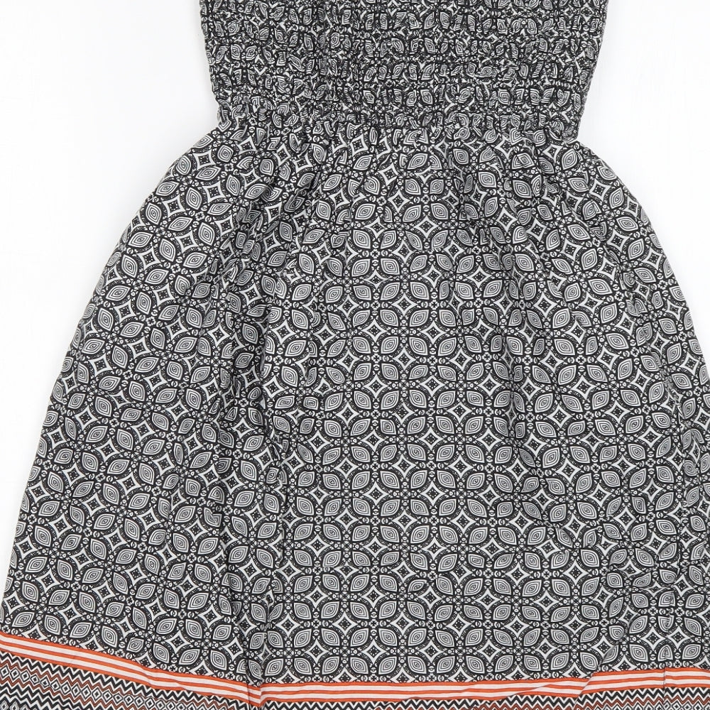 Atmosphere Womens Multicoloured Argyle/Diamond Cotton Fit & Flare  Size 10  Off the Shoulder